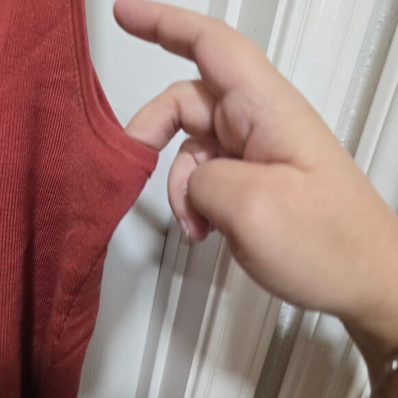 Chico’s Rust Silk Blend Scoop Neck Tank Size 3 XL - Picture 6 of 8